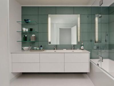 Excellence Modern Master Bathroom Flat-Panel White Wall Mounted Vanity Cabinets