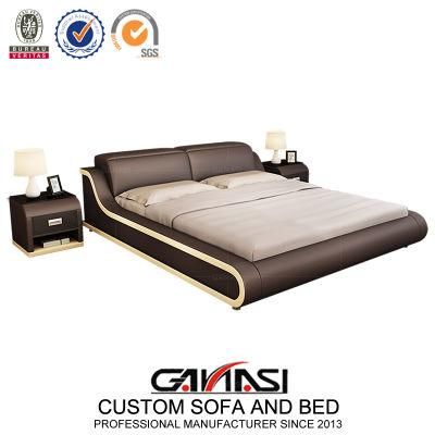 Modern Nordic Simple Leather/Fabric Bed Home Hotel Bedroom