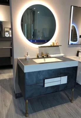 2020 Solid Wood Bathroom Cabinet Vanities Modern MDF Hotel Furniture