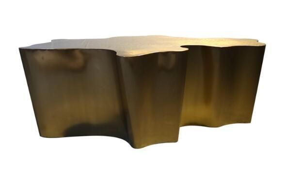 Plated Gold Stainless Steel Cloud Shaped Tea Table