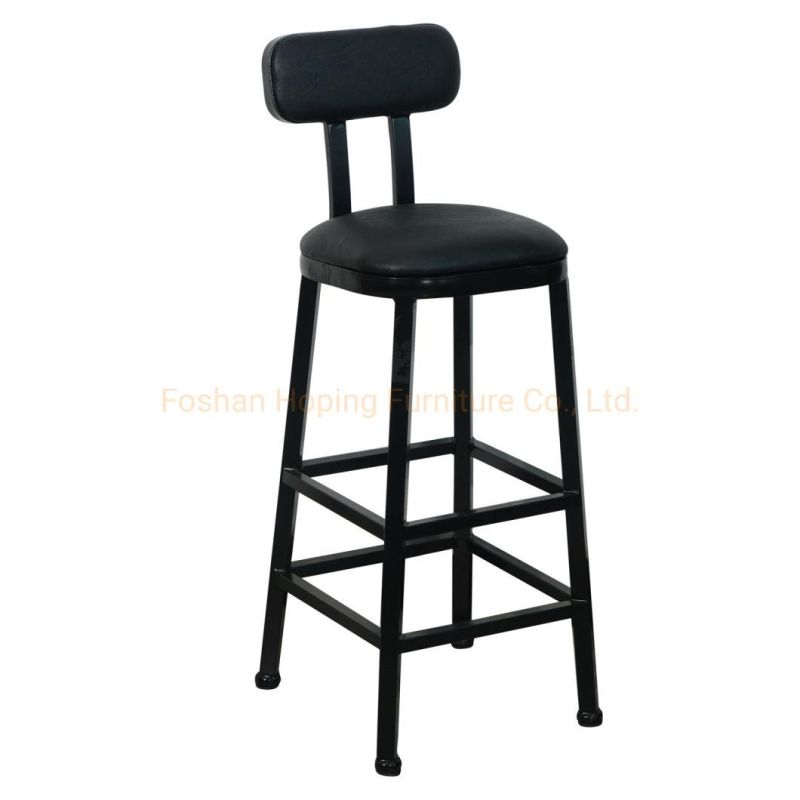 China Supplier Modern Home Kitchen Furniture Metal Tall Wedding Event Velvet Golden Chair Rectangle High Back Dining Table Counter Chair Club Bar Stool