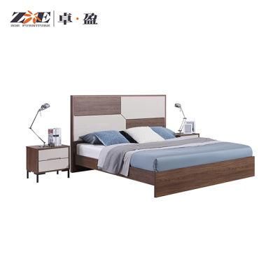 King Size Wooden Bed Designs for Hotel Furniture Set
