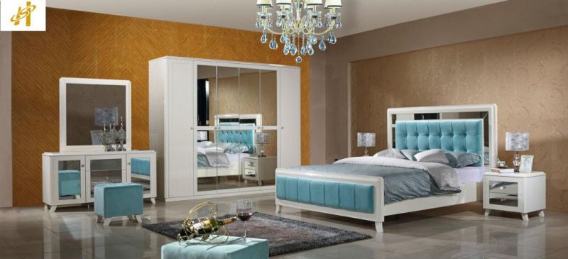 New Model Italian Royal 3 Bedroom Furniture Set House Plan/Mirror Bedroom Furniture/Fancy Modern MDF Bedroom Furniture Set