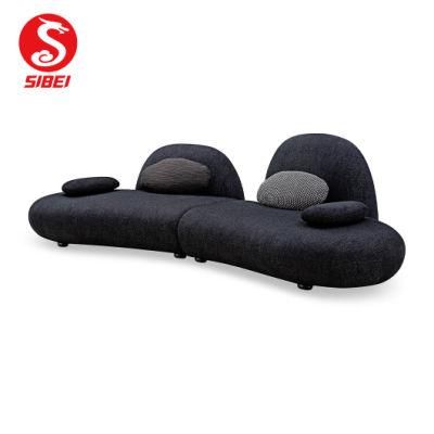 Modern Style Hotel Lobby Furniture Four Seat Fabric Sofa