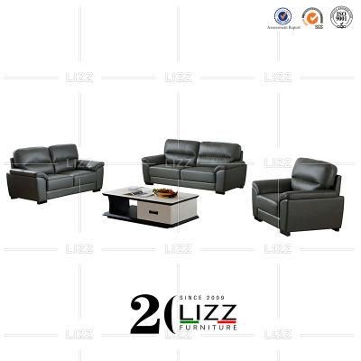 Nordic Top Grain Genuine Leather Living Room Furniture Sofa Set