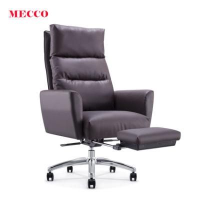 New Boss Swivel Revolving Manager PU Leather Executive Office Furniture Chair with Footrest