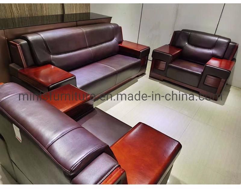 (M-SF36) Modern Office Leather Sofa Furniture 1+1+3 Negotiation Sofa
