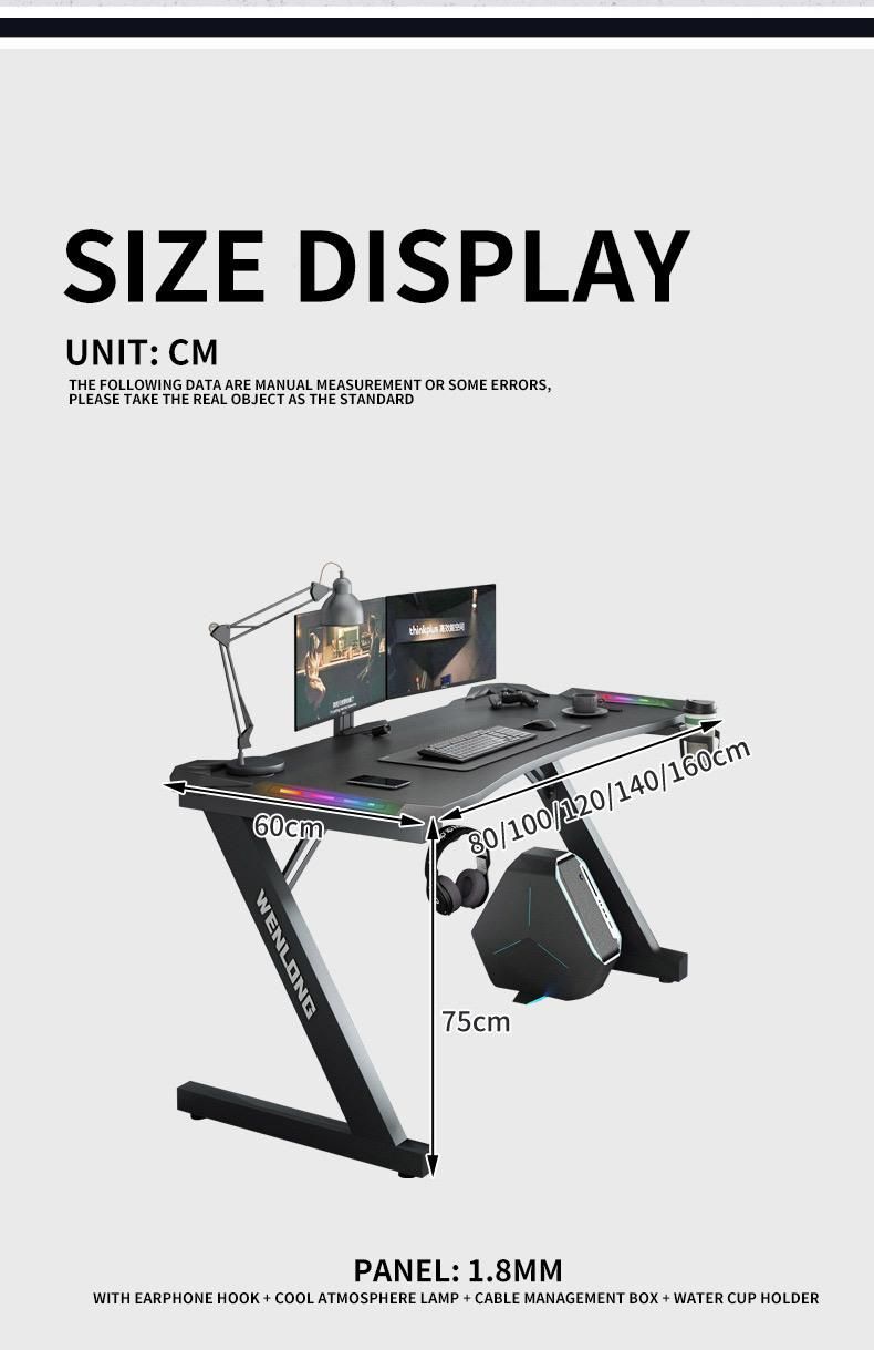 Modern Latest Hot Selling Home Bedroom Gaming Room Furniture Adjustable Gaming Table Desk