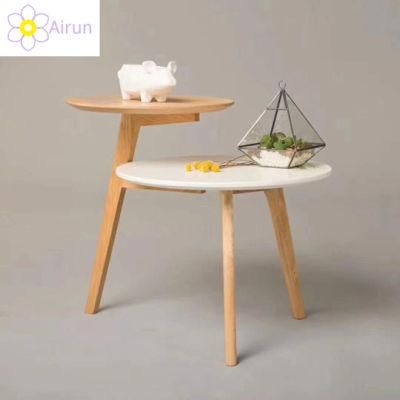 Bedroom Living Room Furniture Office Small Table Round Wooden Coffee Table