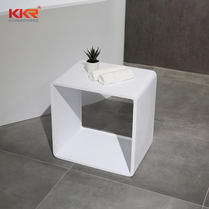 Man Made Stone Solid Surface Artificial Marble Bar Tables Small Low Corner Table for Bathroom