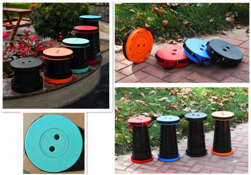 Wholesale Adjustable Camping Folding Collapsible Stool Outdoor Retractable Portable Stool