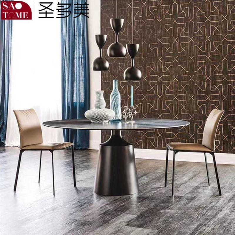 Light Luxury High Fashion Round Top Dining Table