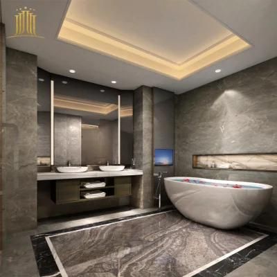 Custom Wholesale Classical Style High Quality Hotel Furniture Bedroom Bathroom Cabinet Vanity Set