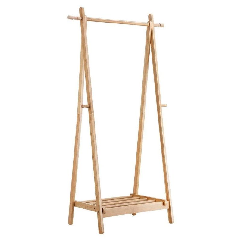 High Quality Modern Wall-Hung Bamboo Clothes Hanger Morderm Clothes Hanger Rack