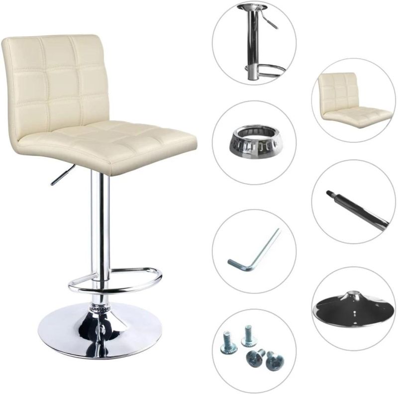 Seat Low Back Bar Chair Stool with Footrest Style ABS Modern Bar Classic Furniture Hotel Bar Stool