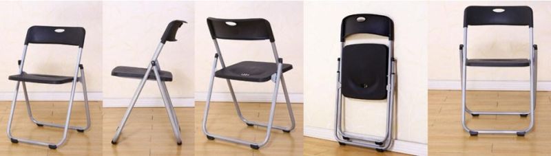 Plastic Folding Chair with Reinforced Metal Frame