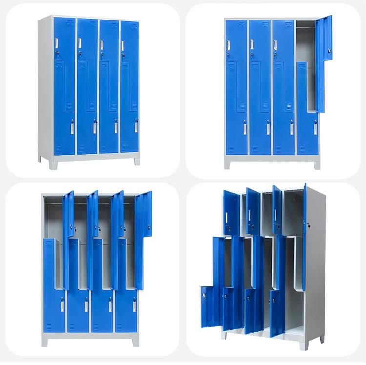 Swimming Pool Gym Locker Multifunctional Modern Furniture Z-Shaped Fitness Closet