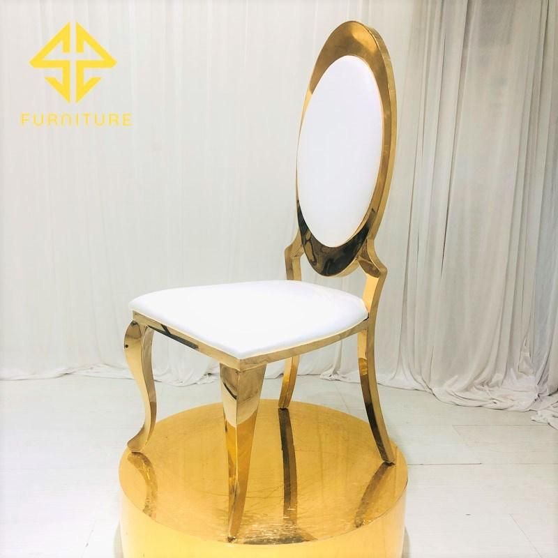 Europe Style Stainless Steel Dining Chair Hotel Furniture Wedding Events Party