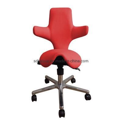 Saddle Sit Stand Office Chair Model with Tilting Back Rest, 260mm Gas Lift White