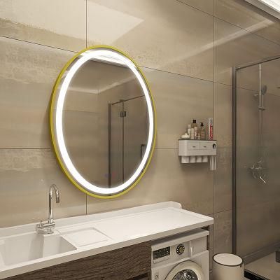 Oval Bathroom Wall Mounted LED Touch Mirror with Light