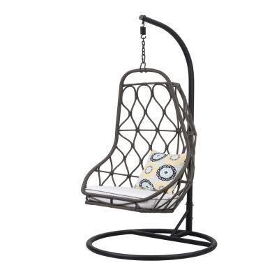 Modern New Design Outdoor Garden Furniture Wicker Rattan Hanging Swing Chair with Stand