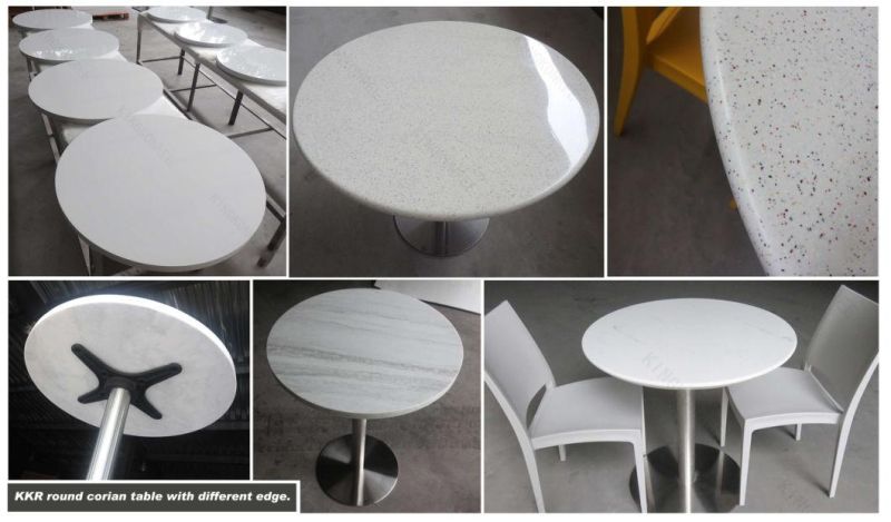 Hotel Furniture Artificial Stone Solid Surface Dining Table