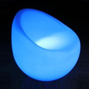 Glowing Plastic LED Bar Chair with Backs in Color Changing