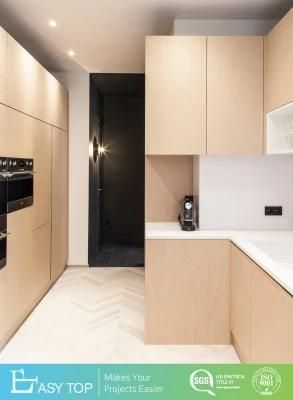 L-Shaped High Quality Affordable Modern Wooden Veneer MFC Kitchen Cabinets Furniture