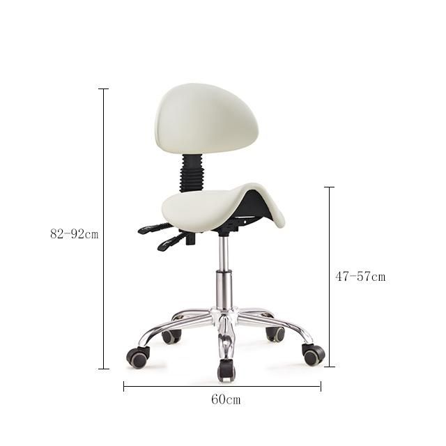 Best Selling Ergonomic Adjustable Office Saddle Stool with Backrest