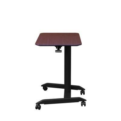 Gas Lifting Office Computer Work Height Adjust Movable Standing Desk with Desktop