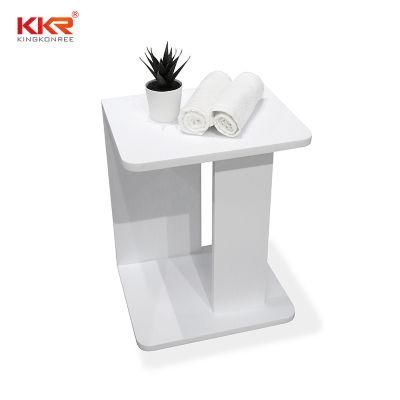 Kkr Solid Surface Stone Customized Small Table for Shower Room