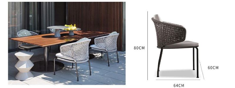 Outdoor Garden Aluminium Rattan Wicker Stacking Coffee Chair