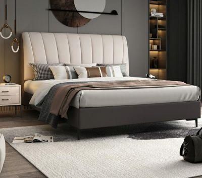 Modern Minimalist Master Bedroom Double Bed 1.8 Meters High-End Atmospheric Soft-Packed Bed Italian Minimalist