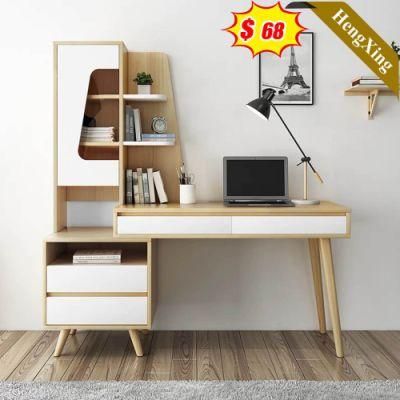 Nordic Wooden Style High Quality Wholesale Office School Furniture Storage Drawers Computer Study Table