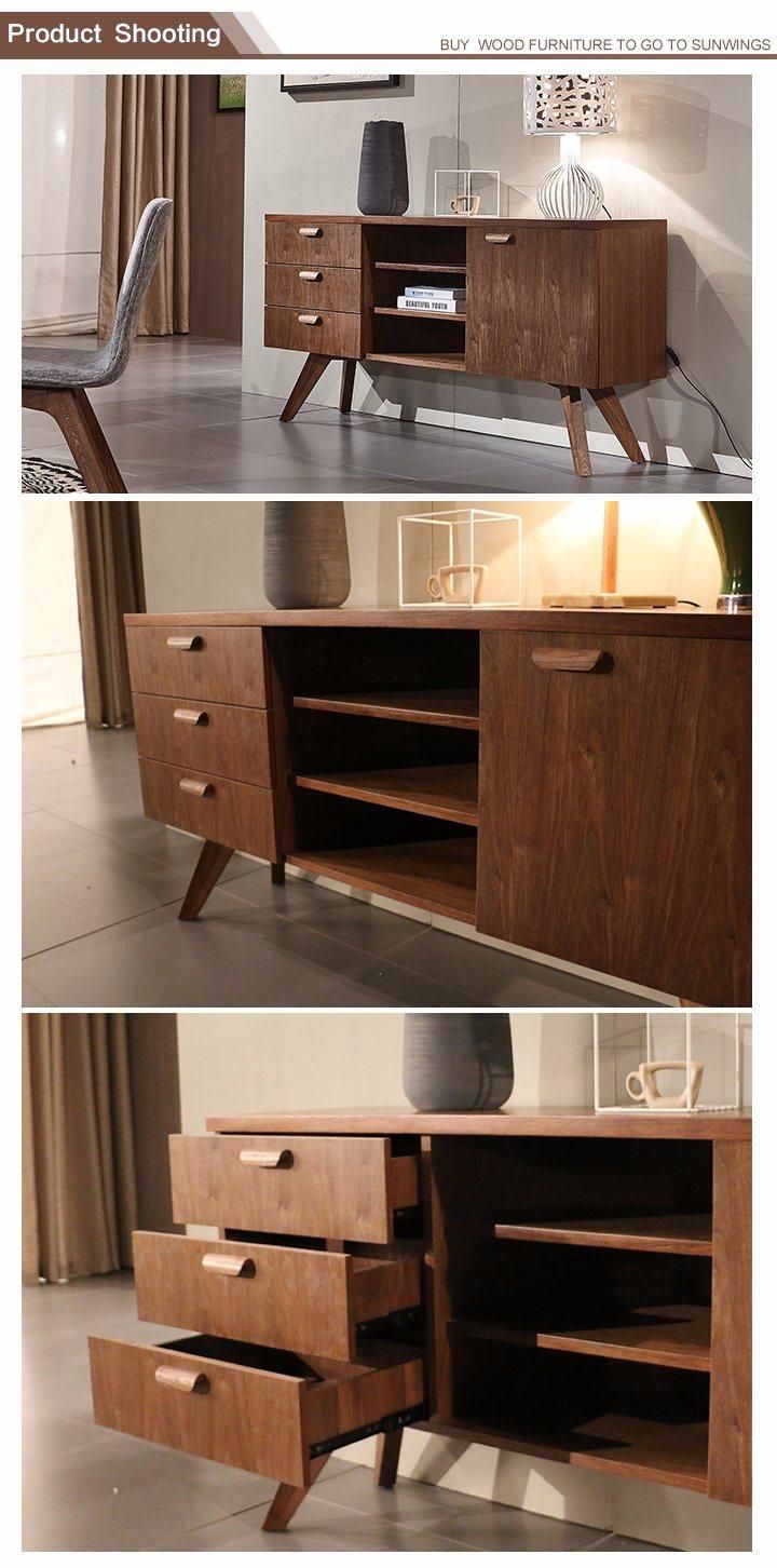 Unique Design High Legs Solid Wood Multiple Dining Room Sideboard