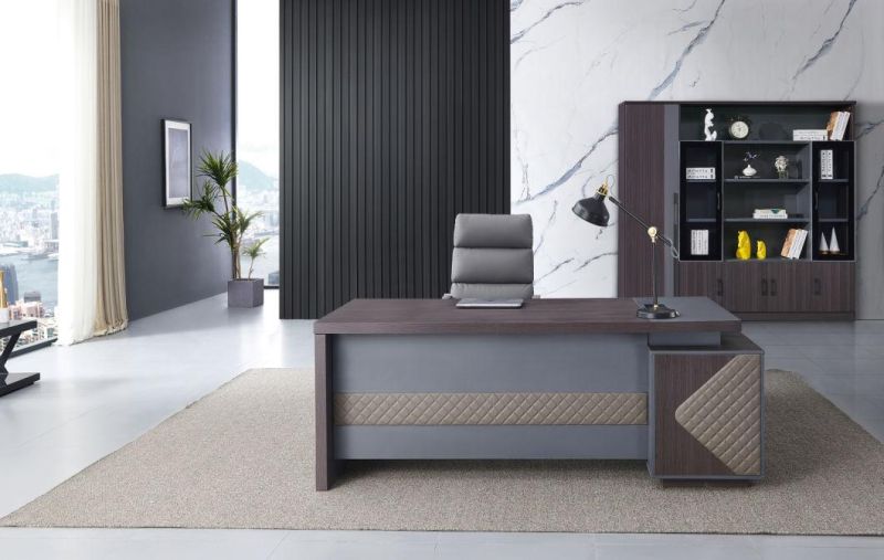 New Modern 200cm 220cm Office Furniture Scrivania Da Ufficio CEO Wooden L Shaped Office Furniture Table Executive Desk