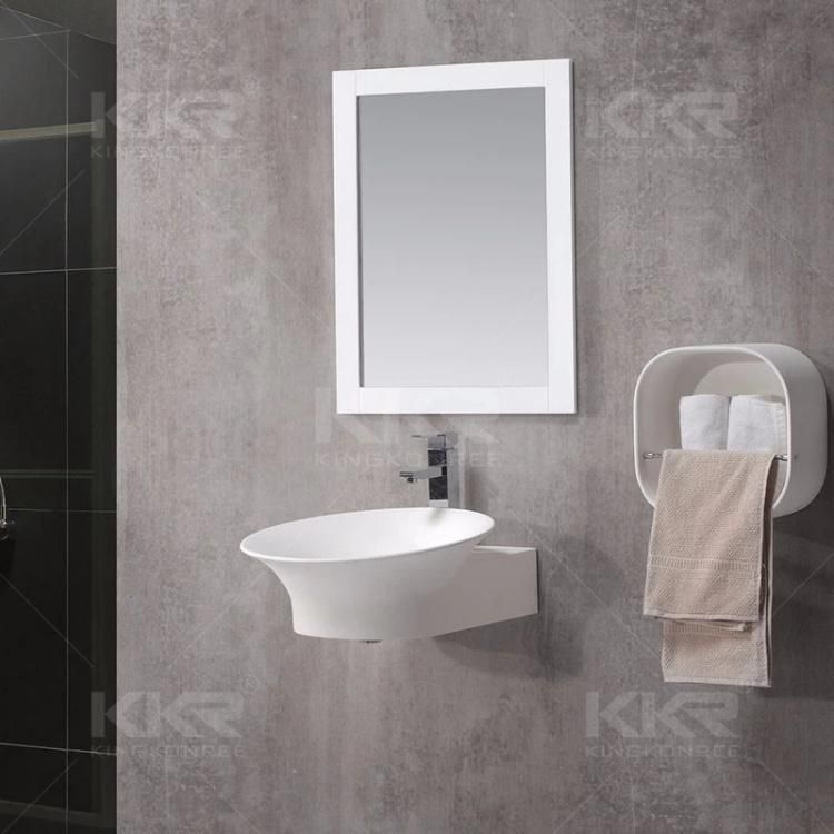 Solid Surface Material Wall Mounted Bathroom Corner Shelf