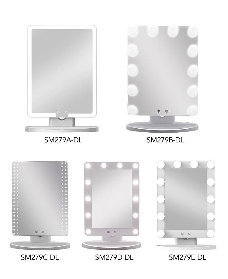 Hotel Bedroom Desk Vanity Mirror for Make-up Tabletop Tools