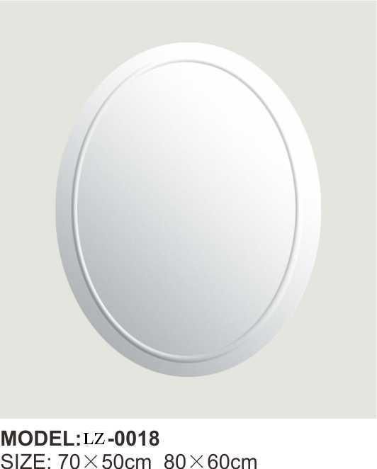 Oval-Shaped Frameless Wall Bathroom Mirror by Decorative Wonderland