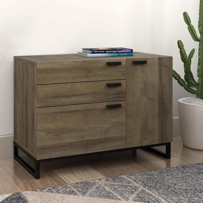 Classic Furniture Wide Dresser with 3 Drawers and 1 Side Cabinet, Storage Drawer Chest Sideboard for Home Office