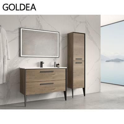 New Modern Decoration Powder Room Accessories Wholesale Vanity Vanities Wooden Bathroom Factory