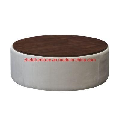 Hotel Wooden Top Modern Round Coffee Table Living Room Stool