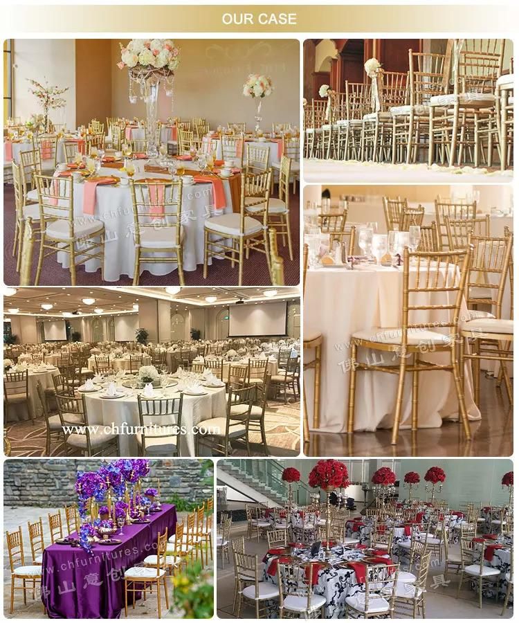 Hyc-A80-01 Hot Selling 2020 Stacking Gold Metal Chiavari Wedding Chair