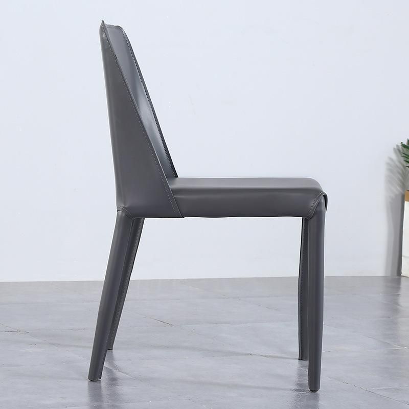 Office Negotiation Hotel Restaurant Metal Leather Dining Chairs