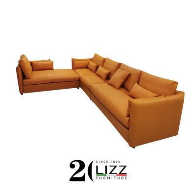 European Style Modern Design Wooden L Shape Sofa