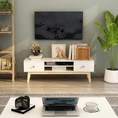 TV Stand with Drawer for TV up to 55 Inches, Wood TV Console Media Cabinet with Storage, Modern TV Cabinet with Open Shelf