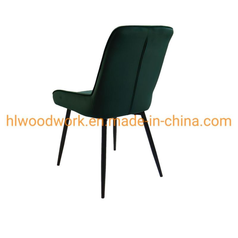 Wholesale Nordic Velvet Modern Luxury Design Furniture Dining Room Chairs Dining Chairs with Metal Legs Hotel Metal Restaurant Dining Banquet Event Chair