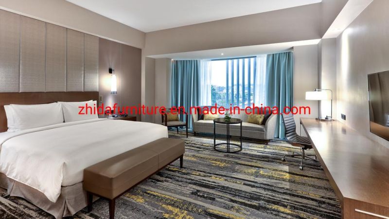 Custom Made Hilton Hotel Resort Luxury 5 Star Hotel Apartment Villa Furniture Wooden Double King Size Bed