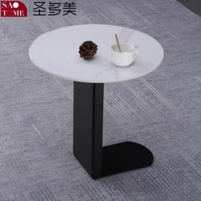 Modern Simple Luxury Leisure Living Room Furniture L-Shaped Base Slate/Marble Small Coffee Table