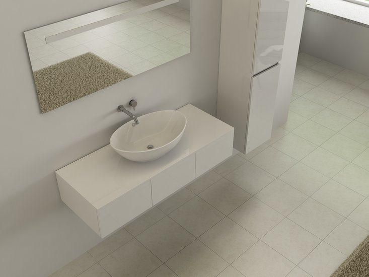 New Modern Simple Side Cabinet Bathroom Vanity with Ceramic Sink